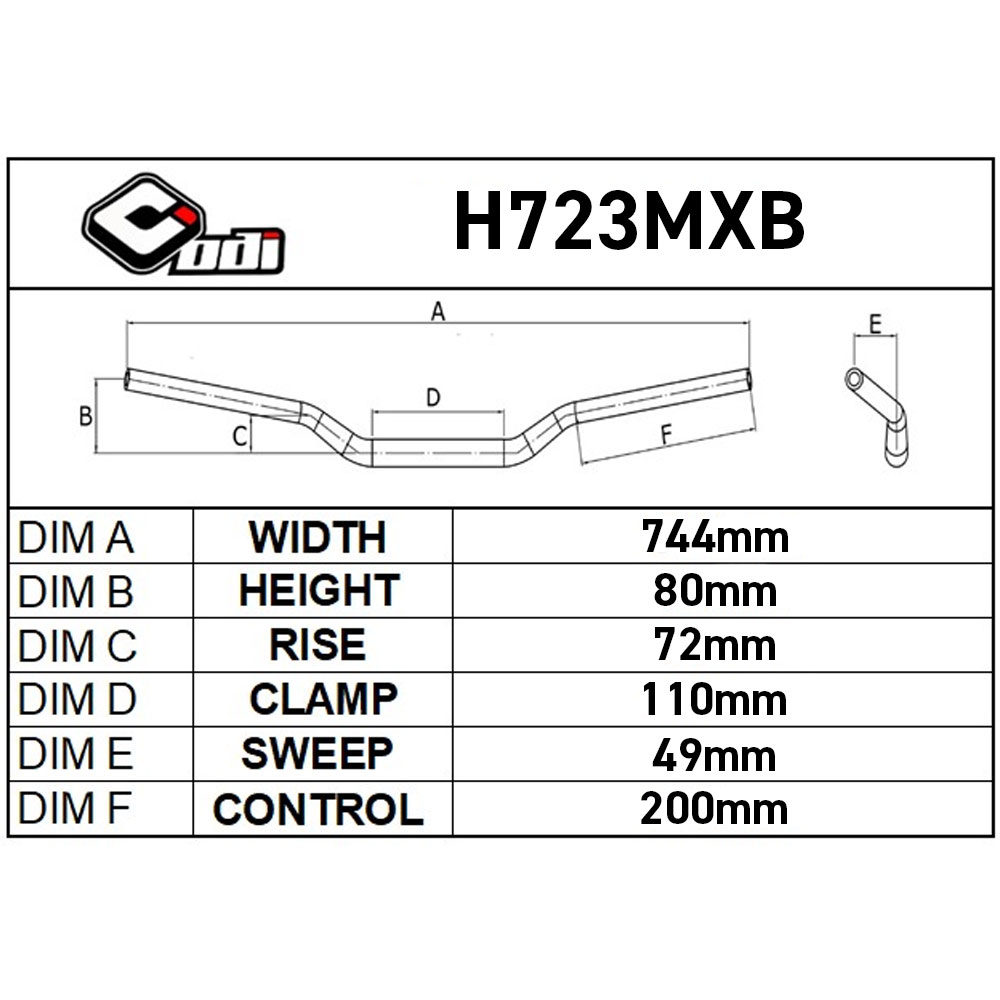 H723MXB ODI Podium Flight Handlebars H723MXB